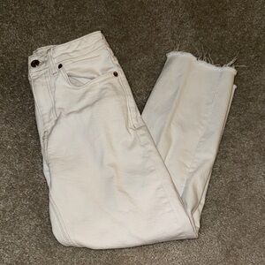 Topshop Off-White Ankle Jeans